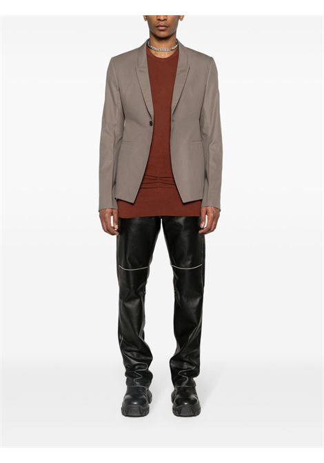 Grey single-breasted blazer - men RICK OWENS | RU01D3733P34