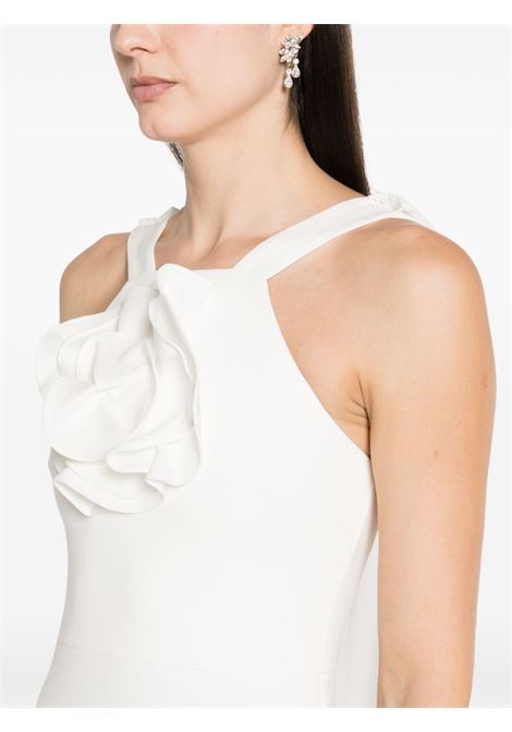 White floral-appliqu? cady gown - women ROLAND MOURET | RMRS24082GW