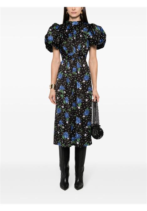 Multicolored floral-print midi dress - women ROTATE | 1118082896194004