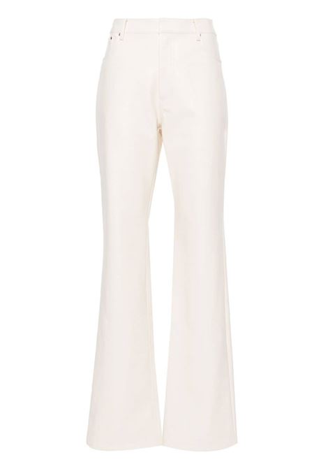 White high-waisted long-length straight-leg trousers - women ROTATE | 1120052665110701