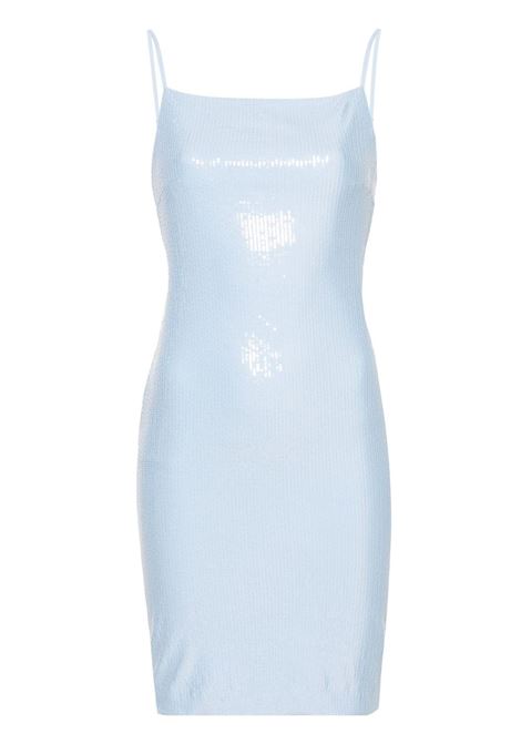 Light blue sequin-embellished slip dress - women ROTATE | 1122922322144112