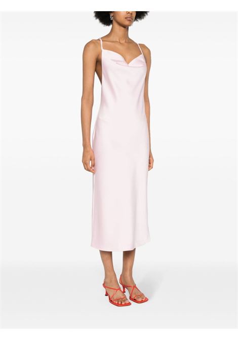 Light pink satin midi slip dress - women ROTATE | 112297345345