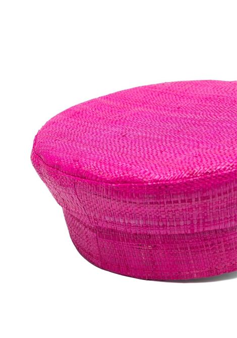 Pink logo-detail baker boy hat - women RUSLAN BAGINSKIY | KPC038STRSRB038