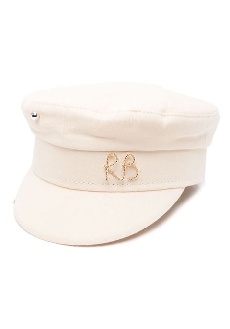 Cappello baker boy con logo in beige - donna RUSLAN BAGINSKIY | KPC041VLPRSMRB041