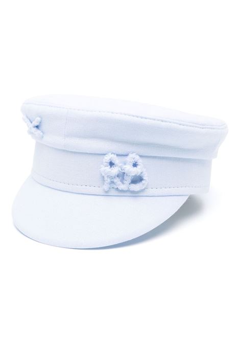 Light blue logo-detail baker boy hat - women RUSLAN BAGINSKIY | KPC075LNBHRRB075