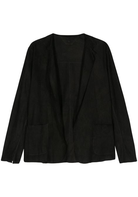 Black open-front jacket - men
