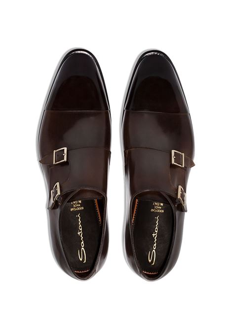 Brown ira derby shoes - men SANTONI | MCCR11652MC1HVVDT50