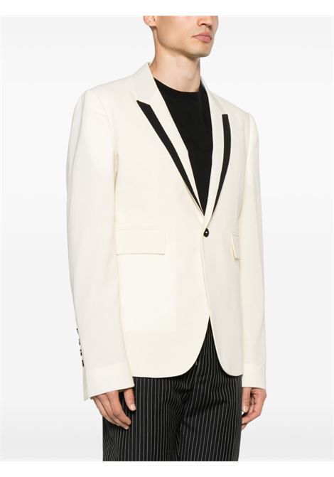White and black contrasting-trim single-breasted blazer Sapio - men SAPIO | 124U0102N55TUXBNC