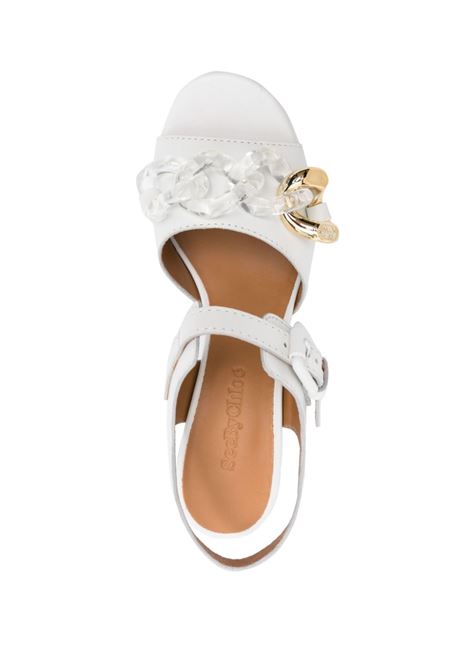 White chain-detail monyca sandals - women SEE BY CHLOÉ | SB42013A001