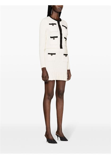 Minigonna con paillettes in bianco - donna SELF-PORTRAIT | RS24150SKC