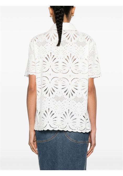 Camicia in broderie-anglaise in bianco - donna SELF-PORTRAIT | SS24141TAW