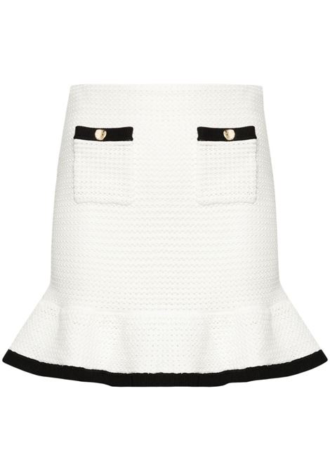 Minigonna con paillettes in bianco - donna SELF-PORTRAIT | SS24217SKC