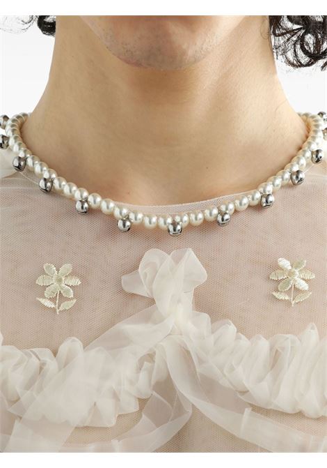 Silver faux-pearl beaded necklace - women SIMONE ROCHA | NKS57M0904PRL