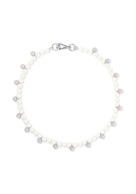 Silver faux-pearl beaded necklace - women SIMONE ROCHA | NKS57M0904PRL