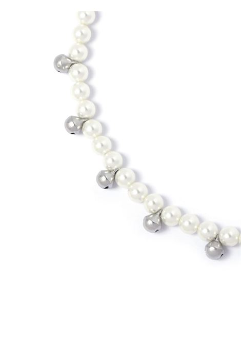 Silver faux-pearl beaded necklace - women SIMONE ROCHA | NKS57M0904PRL