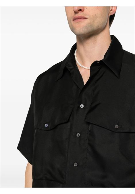 Black classic-collar  shirt - men SUNFLOWER | 4133999