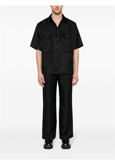 Black classic-collar  shirt - men SUNFLOWER | 4133999