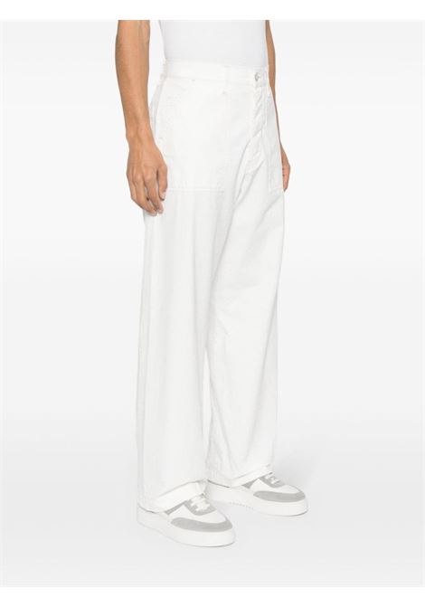 White straight-leg trousers  - men SUNFLOWER | 5086010