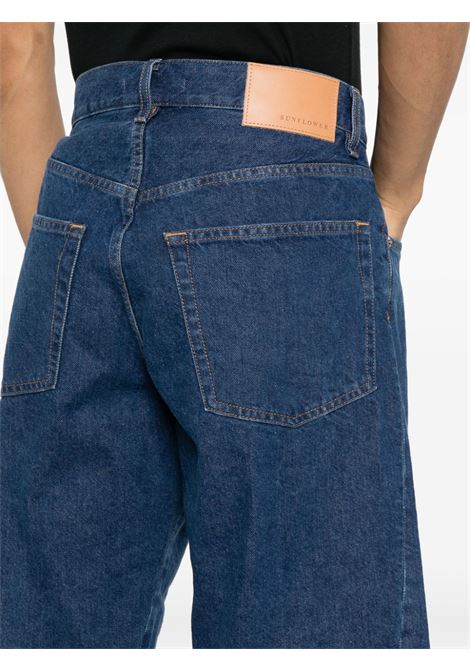 Blue logo-patch denim shorts - men SUNFLOWER | 5090SHORTS737