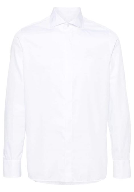 White long-sleeved shirt - men
