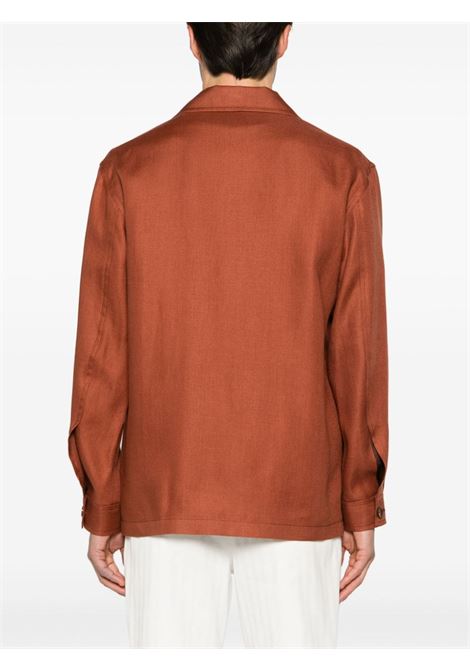 Giacca-camicia con bottoni in marrone - uomo TAGLIATORE | DAMIAN340021EO843