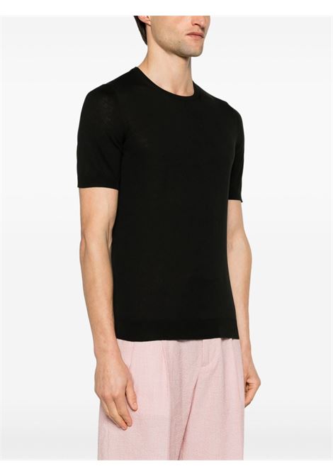 T-shirt in maglia fine in nero - uomo TAGLIATORE | JOSHGSE2403099