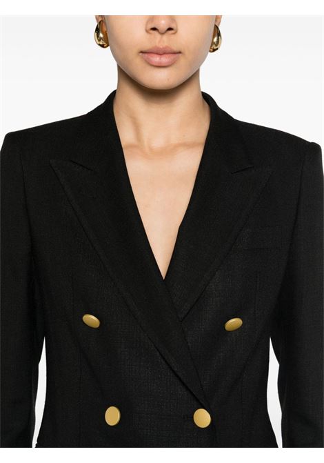 Black peak-lapels double-breasted blazer - women TAGLIATORE | JPARIGI10B340159EN813