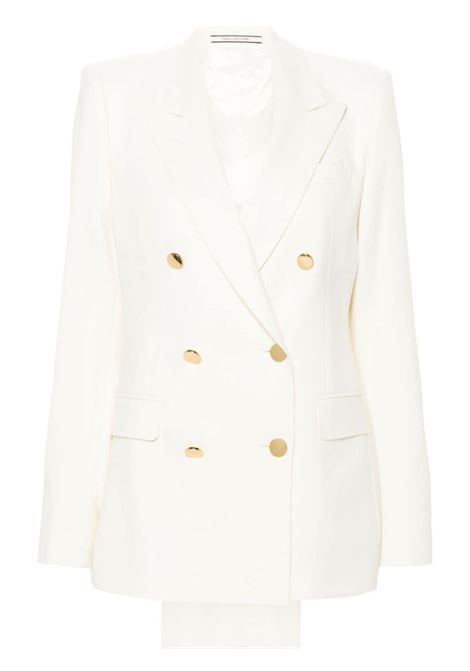 Cream white  double-breasted suit - women