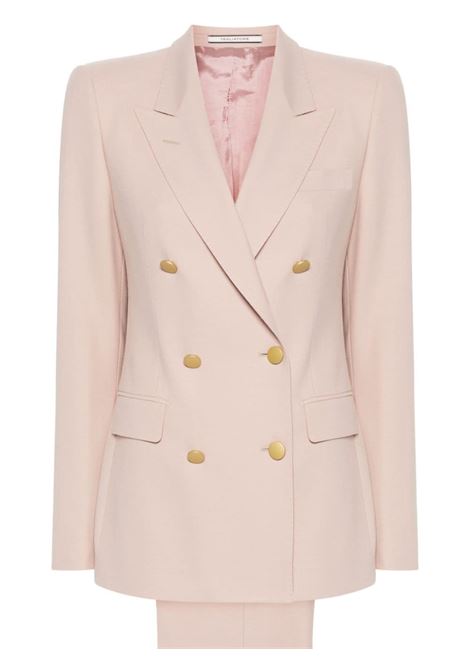 Pink double-breasted suit - women