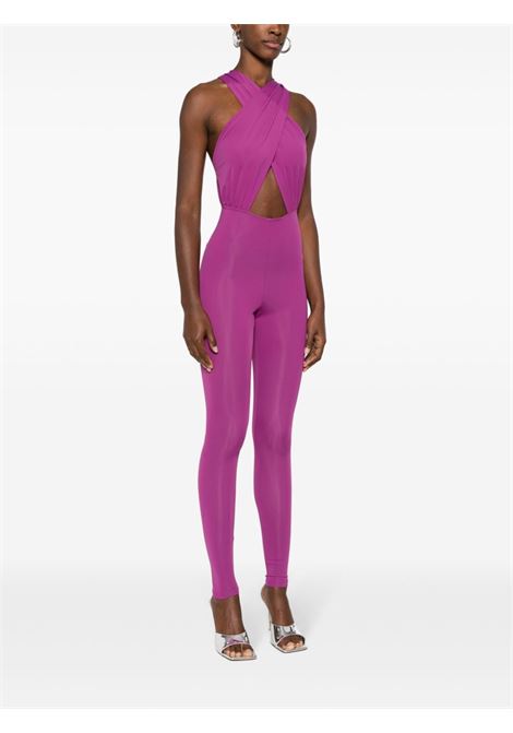 Purple Hola halterneck jumpsuit - women THE ANDAMANE | T150135BTJP123ORCHD
