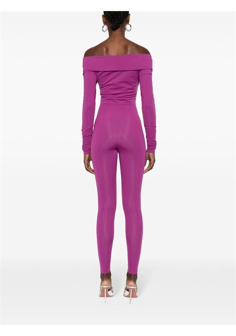 Purple Kendall off-shoulder jumpsuit - women THE ANDAMANE | T150145BTJP123ORCHD