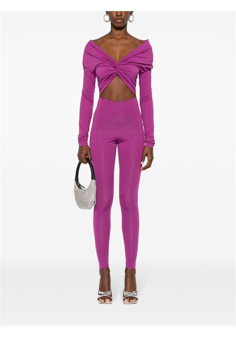 Purple Kendall off-shoulder jumpsuit - women THE ANDAMANE | T150145BTJP123ORCHD