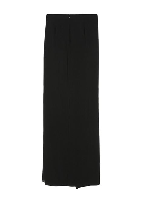 Black draped-detail high-waisted skirt - women THE ANDAMANE | T150341ATNS038BLK