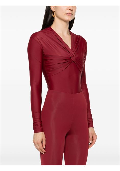Red Kendall off-shoulder bodysuit - women THE ANDAMANE | T150714BTJP123RST