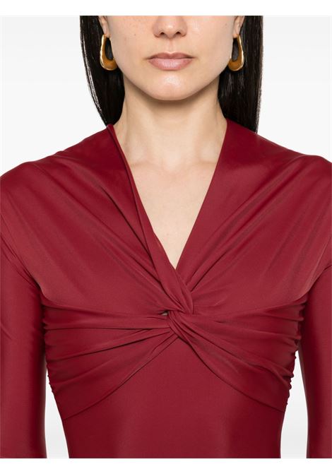 Red Kendall off-shoulder bodysuit - women THE ANDAMANE | T150714BTJP123RST