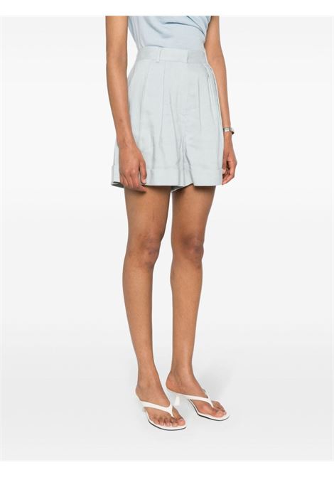 Light blue rina high-waisted shorts - women THE ANDAMANE | TM150435ATNL009LGHTDNM