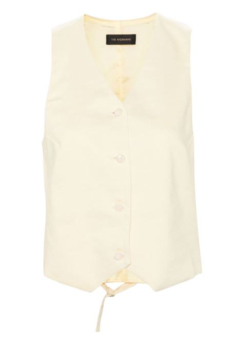 Gilet pauline in giallo - donna