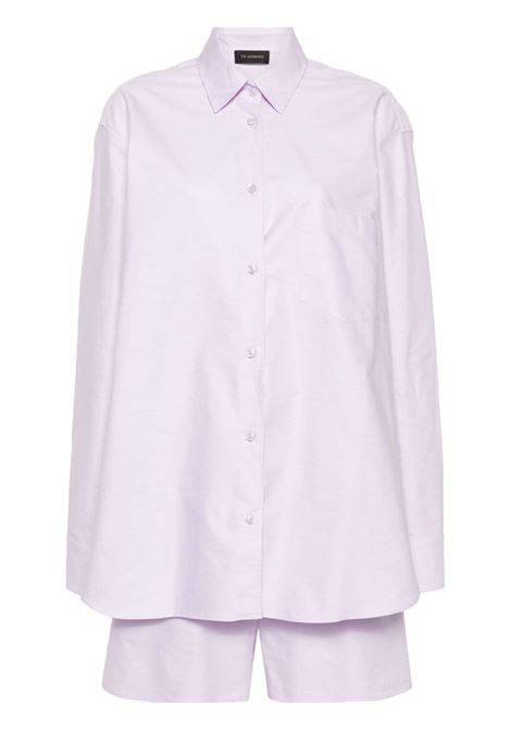 Completo camicia e shorts georgiana in lilla - donna