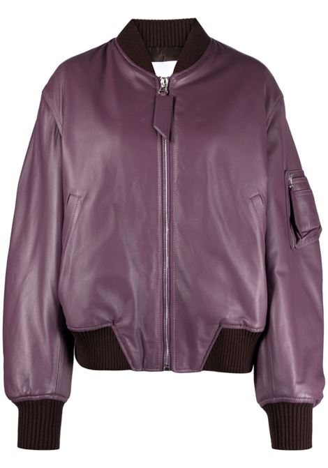 Purple Anja padded bomber jacket - women THE ATTICO | 241WCB04L054085