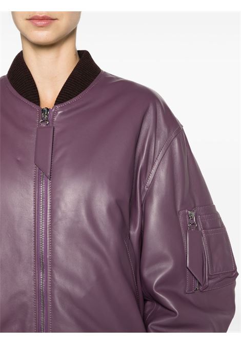 Purple Anja padded bomber jacket - women THE ATTICO | 241WCB04L054085