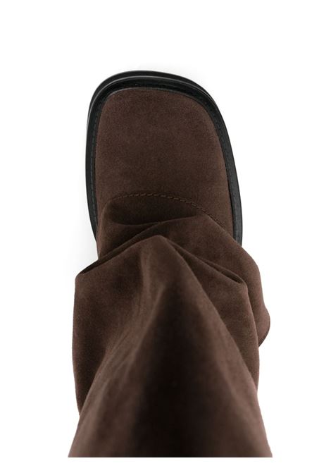 Brown robin square-toe boots  - women THE ATTICO | 241WS798L040590
