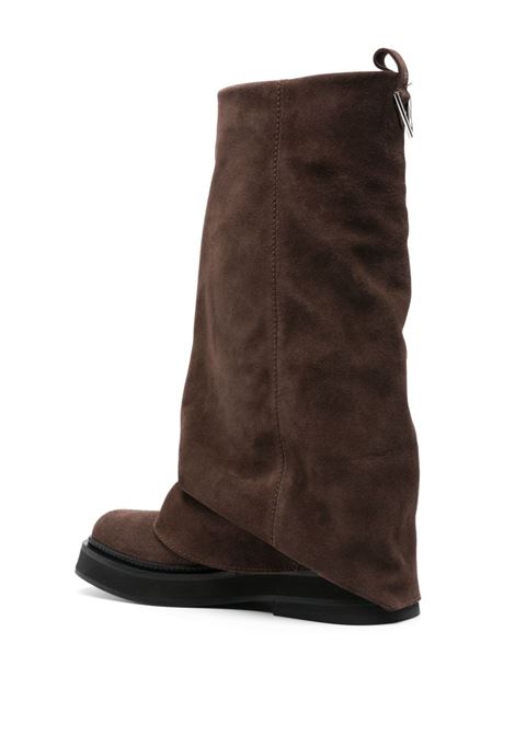 Brown robin square-toe boots  - women THE ATTICO | 241WS798L040590