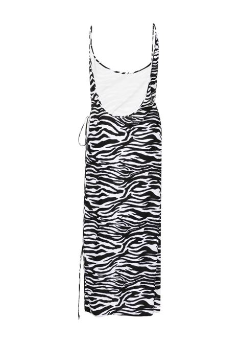 Black and white zebra-print dress - women THE ATTICO | 243WCM93PA14020