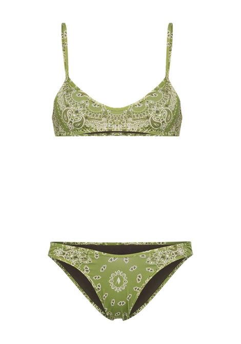 Green bandana-print bikini The attico - women 