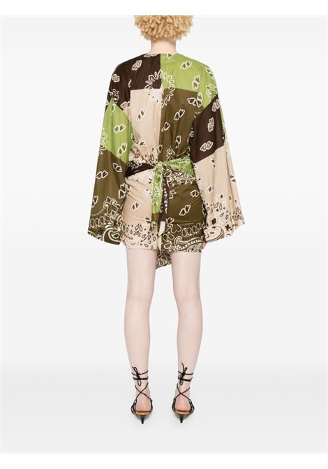 Multicolored paisley-print cotton mini dress The Attico - women THE ATTICO | SPEWCA275C077P826