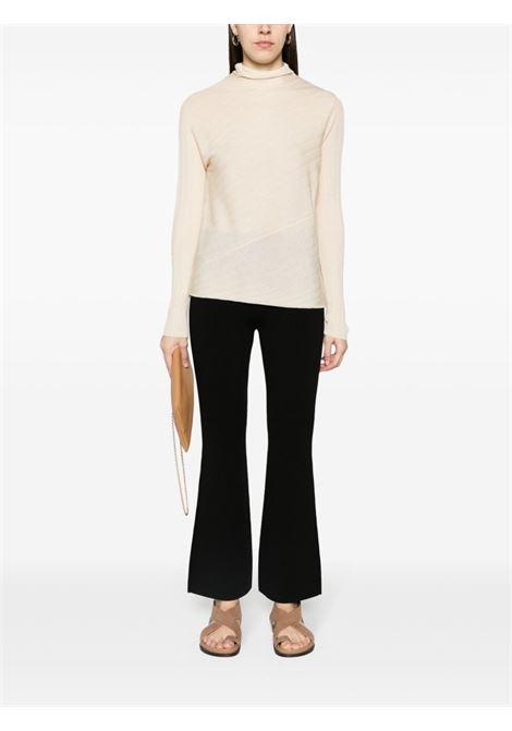 Ecru Travelling ribbed-knit top - women THEORY | N1216711Q5W