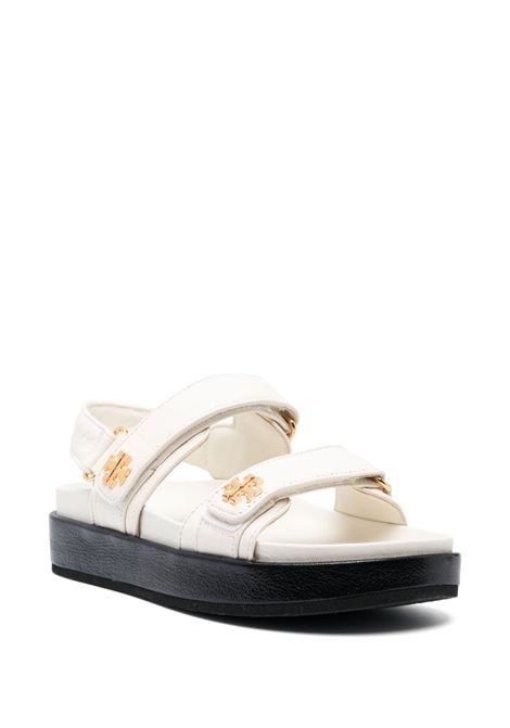 Sandali con motivo doppia T in bianco - donna TORY BURCH | 144328104