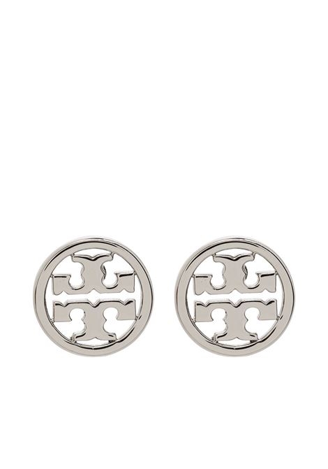 Siver logo circle-stud earring - women TORY BURCH | 26222022