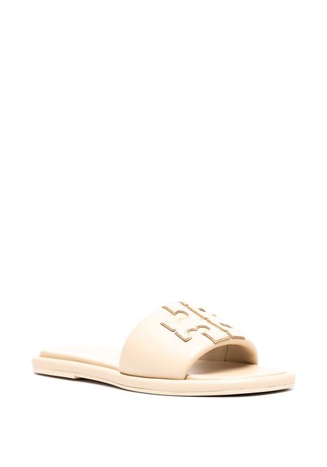 Beige logo-detail slides  - women TORY BURCH | 79985200