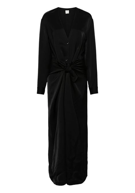 Black knot-detail dress - women